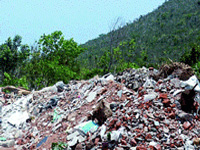 Pollution panel to monitor demolition waste disposal