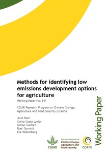 Methods for identifying low emissions development options for agriculture