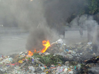 Trash smoke chokes Wagholi