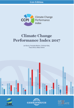 Climate change performance index 2017: G20 edition