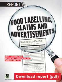 Food labelling, claims and advertisements 