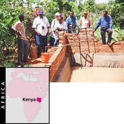 Effective water management by a Kenyan farmer