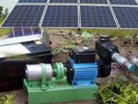 Solar energy to pump water to pond