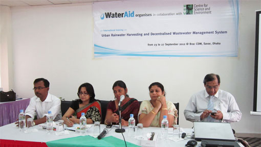 Training programme on sustainable water management for practising professionals, students and researchers of Bangladesh, September 23-27, 2012